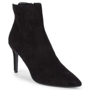 NWOB Steven by Steve Madden Leiland Stiletto Heel Suede Booties - Black - 6.5M